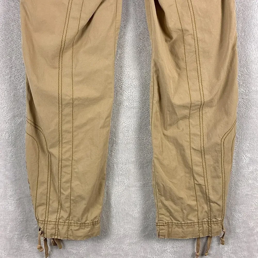 VTG Abercrombie & Fitch Pants Womens 6 Brown Cargo Paratrooper Rave Skate Y2K